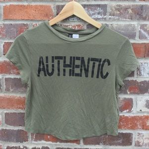 Green Divided H&M top